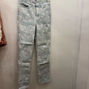 Floral Light Blue Jeans